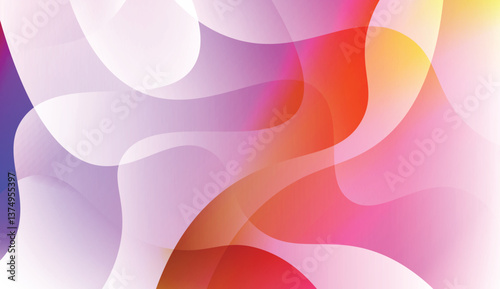 Blurred Decorative Design In Abstract Style With Wave, Curve Lines. For Elegant Pattern Cover Book. Vector Illustration with Color Gradient.