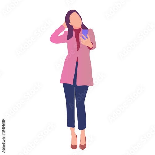 Woman taking a selfie in a stylish outfit