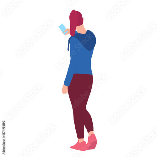 Woman taking a selfie