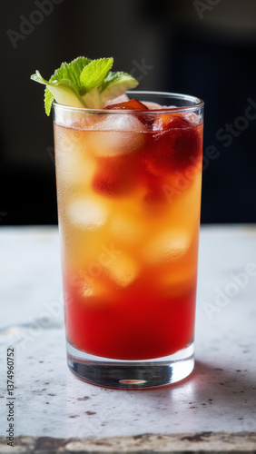Wallpaper Mural Bahama Mama Cocktail - Layered, Rum, Juices, Grenadine Torontodigital.ca