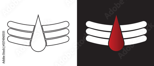 shiva Mahadev tilak icon on white background.