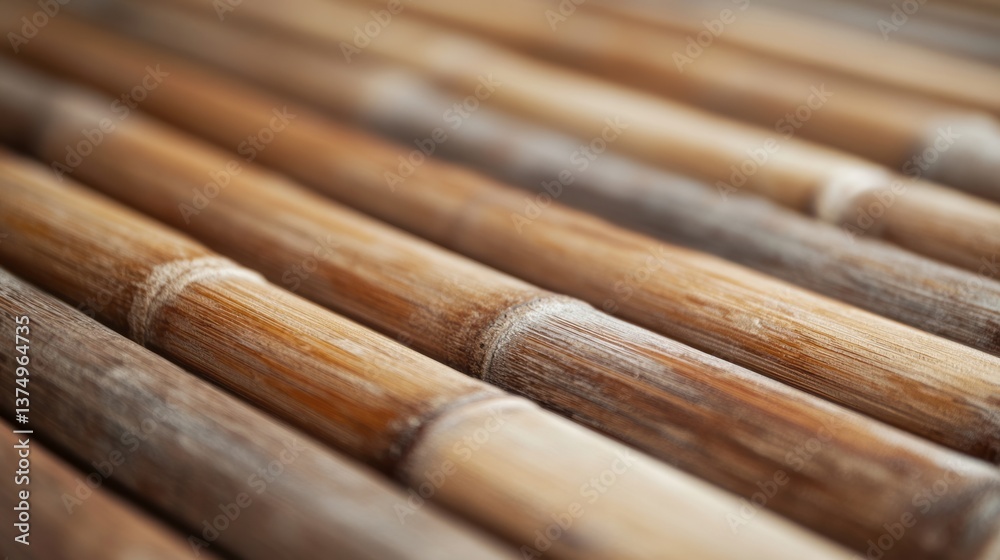 close-up shot of several bamboo poles arranged together. close-up shot of several bamboo poles arranged together.