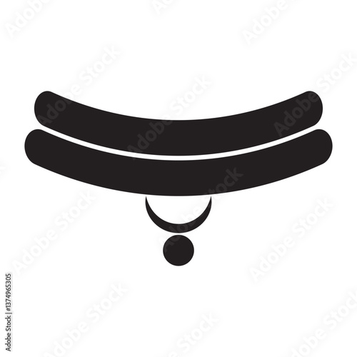 shiva Mahadev tilak icon on white background.