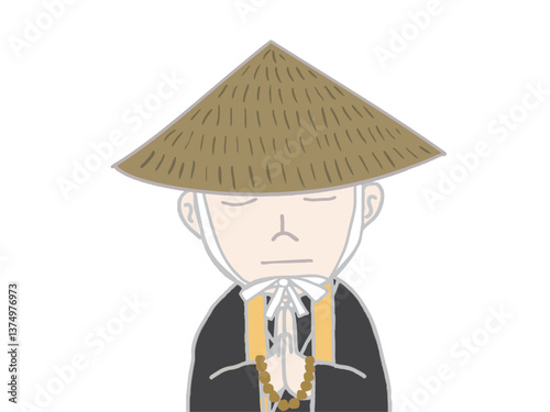 monk, buddhist, training, robes, face, monk, person, illustration, religion, Buddhism,