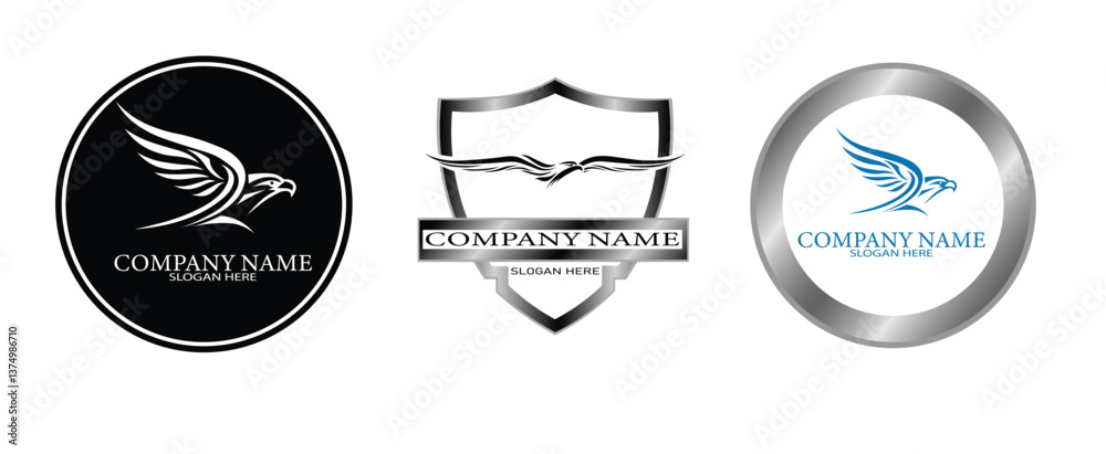 Eagle Bird Logo Vector Template. Business Logo Concept
