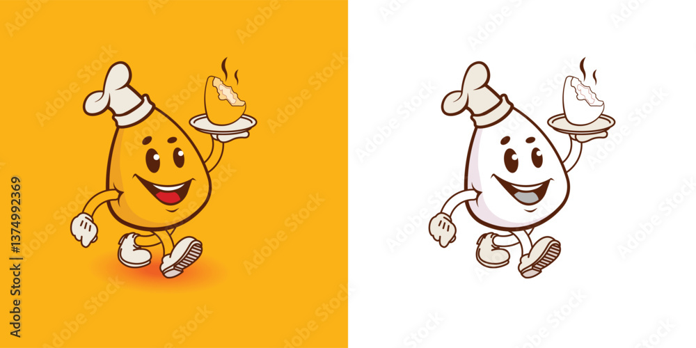 Mascote de Coxinha Divertido – Ilustração de Personagem para Marcas e Negócios