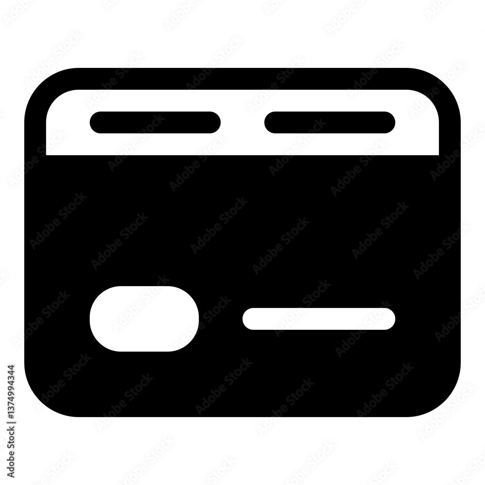 Credit card icon for payment and transactions Credit card icon for payment and transactions