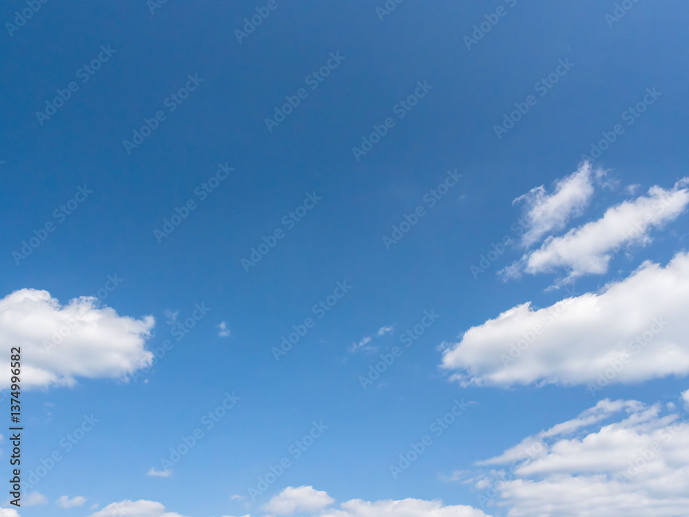 Obraz premium 春の山から 青空と雲33