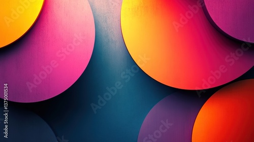 Abstract Colorful Circles Design: A Vivid Symphony of Hues and Shapes