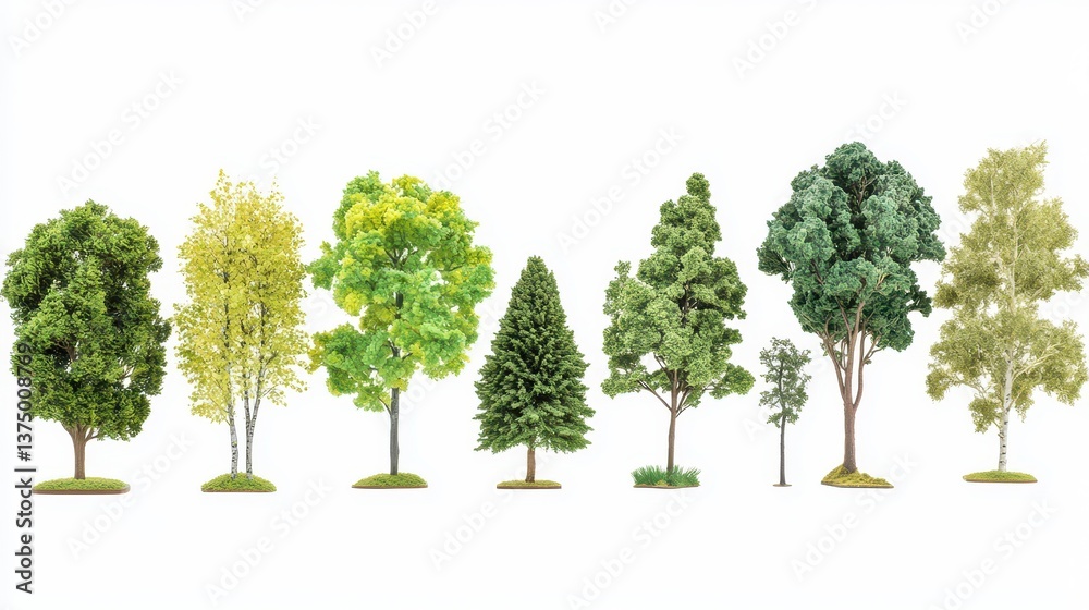 Obraz premium A vibrant row of trees showcasing a stunning array of colors, including fiery reds, bright oranges, and deep yellows, set against a clear blue sky, creating a picturesque autumn scene.