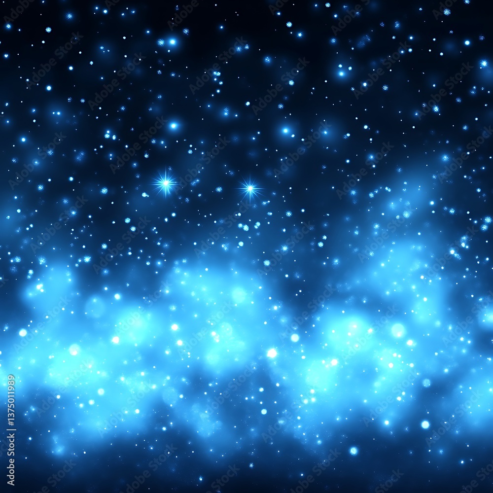 Fototapeta premium Blue nebula cosmic dust space background