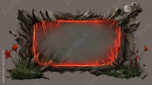 Slot game frame isolation background, Illustration