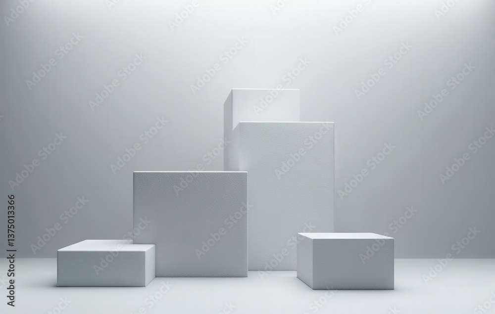 Minimalist White Cube Display Stands Minimalist White Cube Display Stands