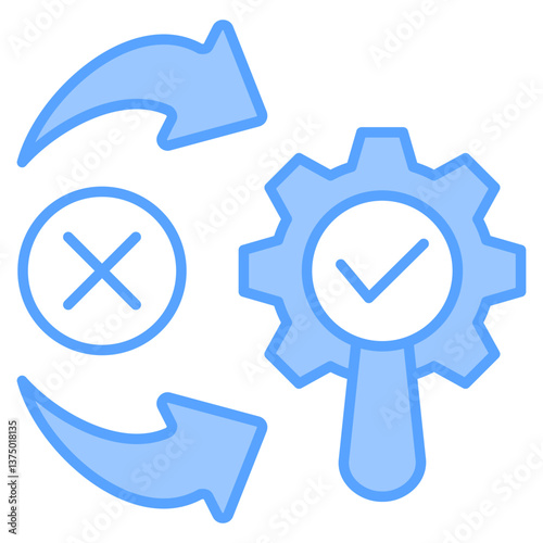 Corrective Blue Icon