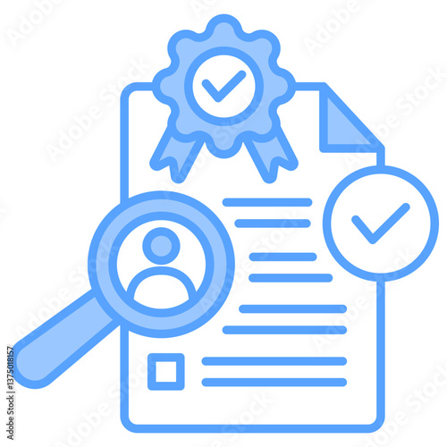 Identification Blue Icon