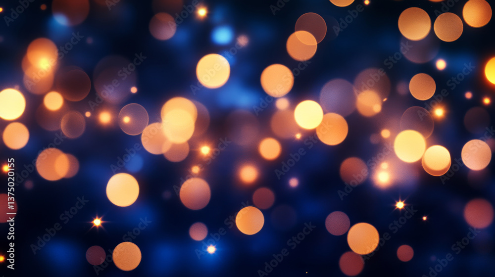Bright bokeh lights create magical atmosphere