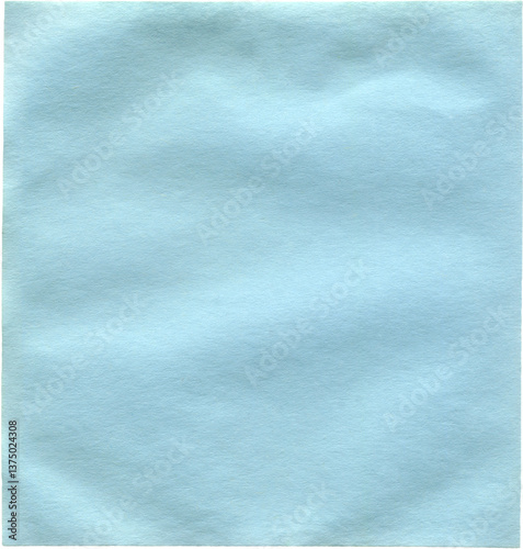 Blue scrapbook wrinkled uneven paper for backgrounds. Old light blue sheet for scrapbooking, packaging, gift wrapping, creative crafting projects