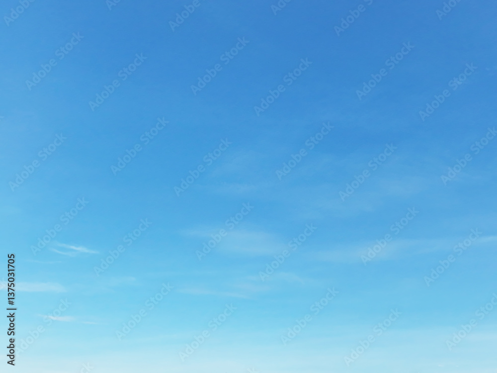 Clear blue sky background and empty space for your design, no cloud horizontal shape.