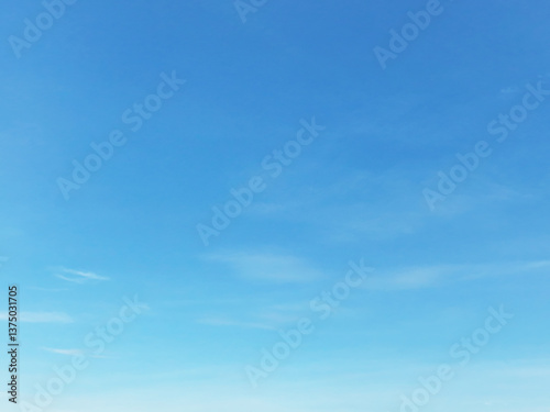 Obraz na płótnie Clear blue sky background and empty space for your design, no cloud horizontal shape. w salonie
