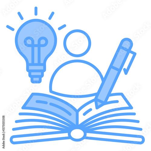 Author Blue Colour Icon