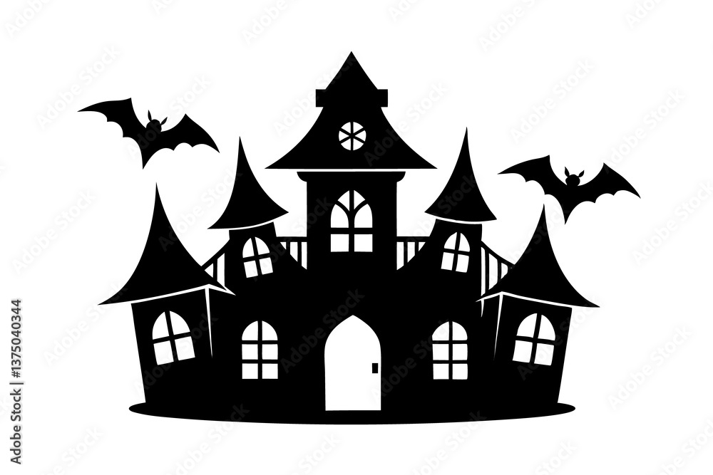halloween castle vector illustration halloween castle vector illustration