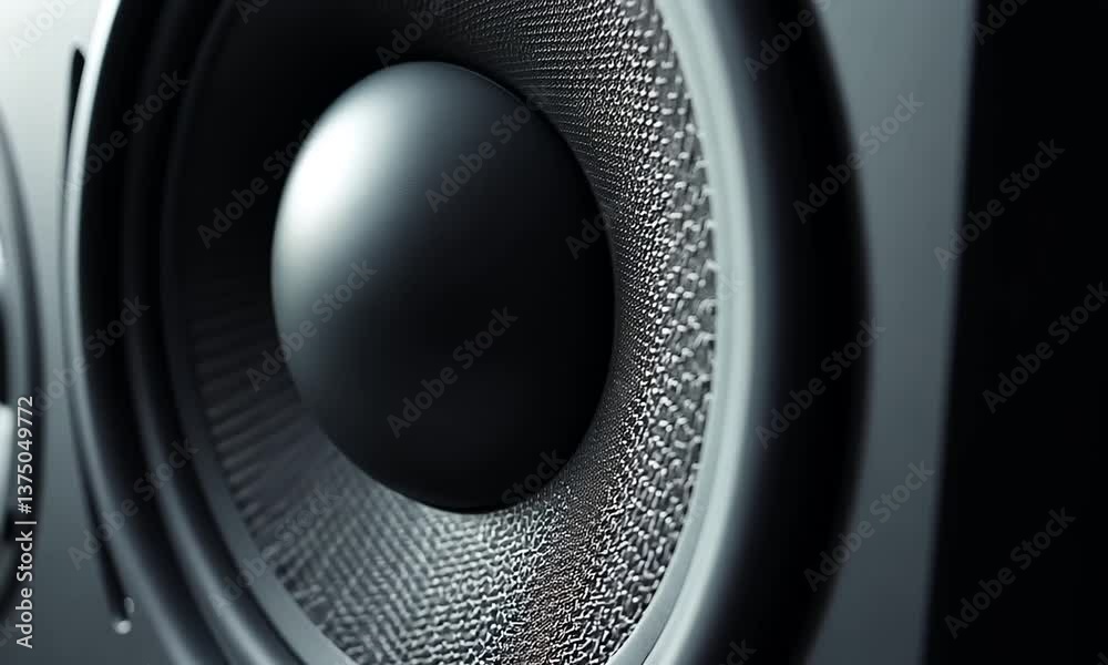 Close-up of a Studio Monitor Speaker Cone