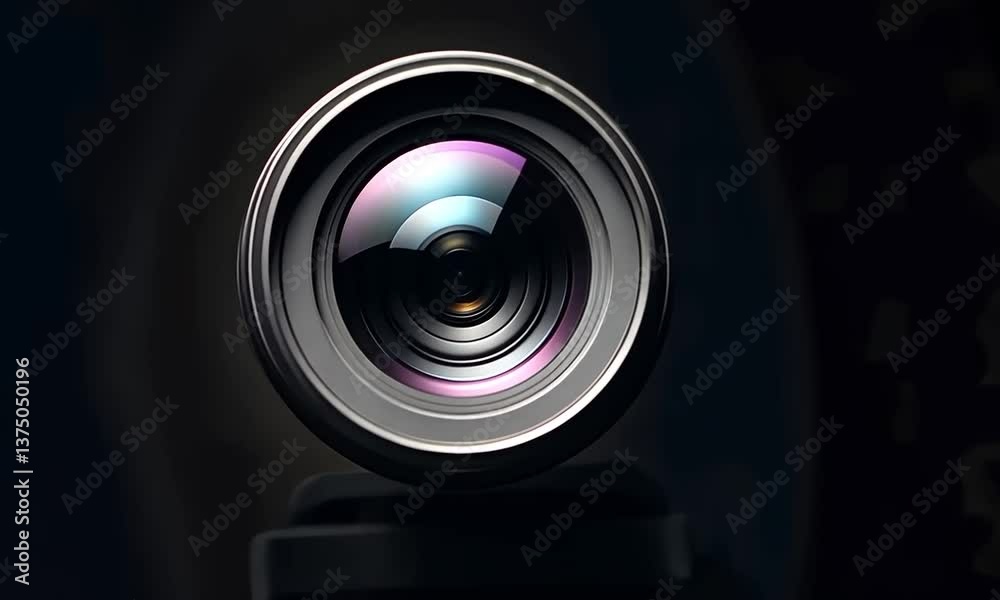 Close-up Photography of a Camera Lens in the Dark