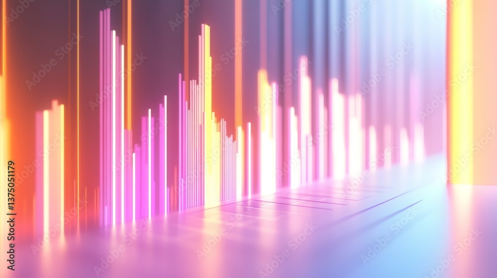 Vibrant 3D Design of Financial Icon with Upward Trend Visualization Vibrant 3D Design of Financial Icon with Upward Trend Visualization