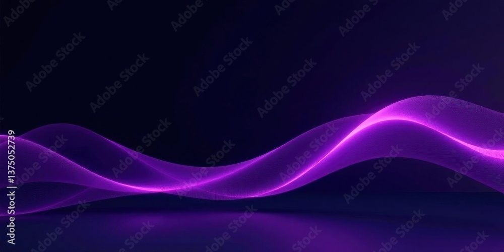 Abstract Purple Wave Background with Subtle Glow and Dark Hues Abstract Purple Wave Background with Subtle Glow and Dark Hues