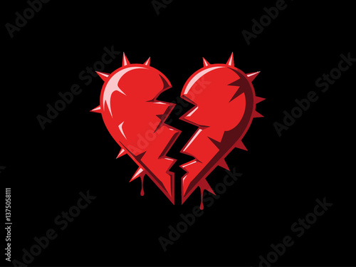  humans love heartbreak ,broken,pain ,black background ,streetwear styel,intence design