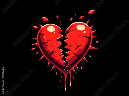  humans love heartbreak ,broken,pain ,black background ,streetwear styel,intence design