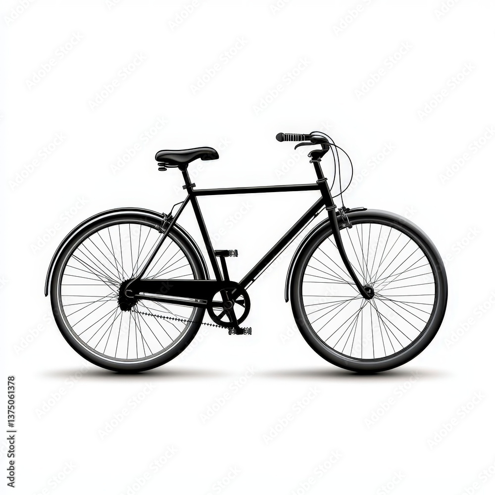 A sleek black bicycle with a minimalist design, showcasing its elegant frame and classic features against a plain background. A sleek black bicycle with a minimalist design, showcasing its elegant frame and classic features against a plain background.