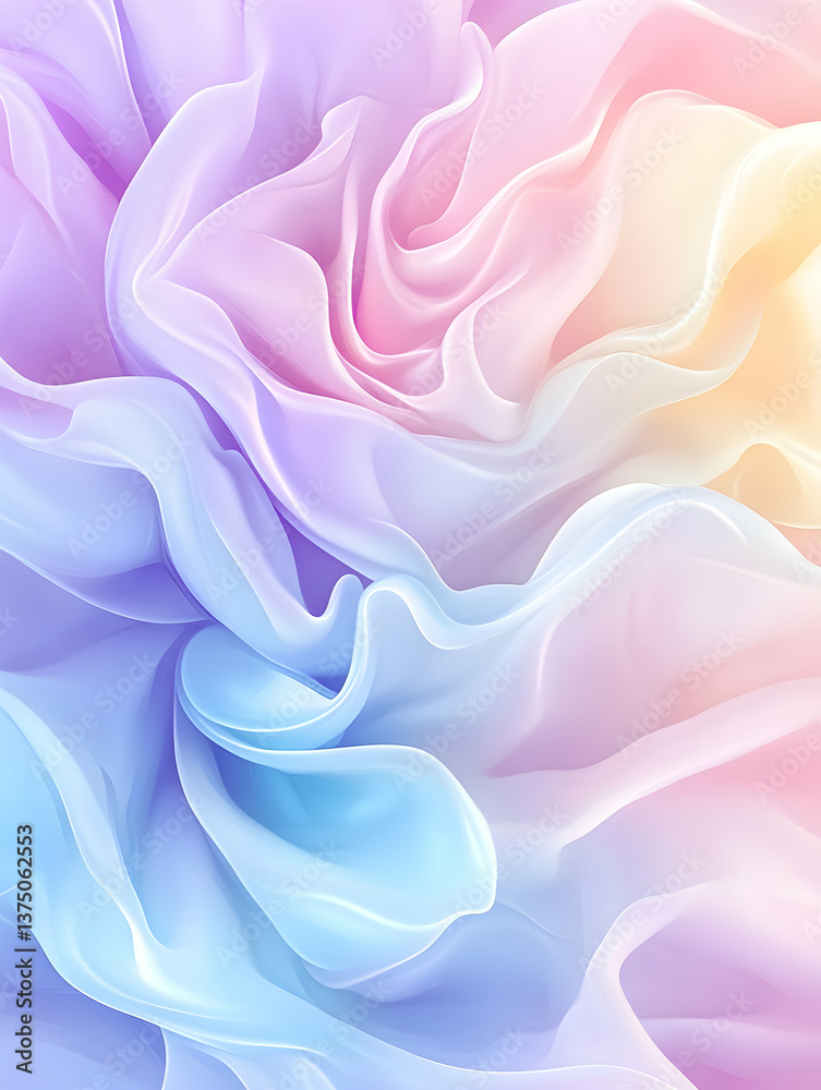 Pastel rainbow fabric swirls, abstract texture . AI generative Pastel rainbow fabric swirls, abstract texture . AI generative