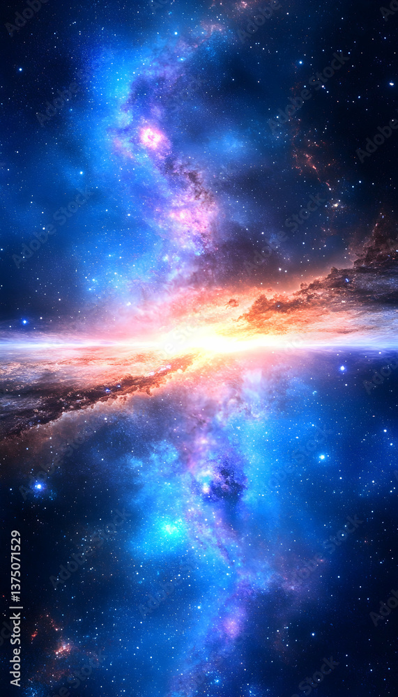 Fototapeta premium Vibrant nebulae and cosmic dust swirl in a breathtaking space scene . AI generative