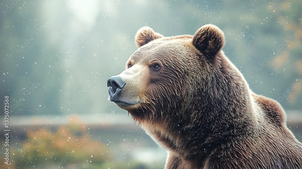 Obraz premium Grizzly bear portrait in autumn