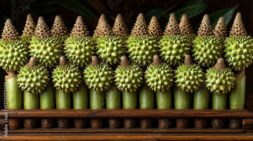 Unique Arrangement of Zamia furfuracea Cones photo
