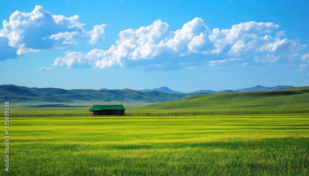 Fototapeta premium Rural Landscape Under a Vast Sky