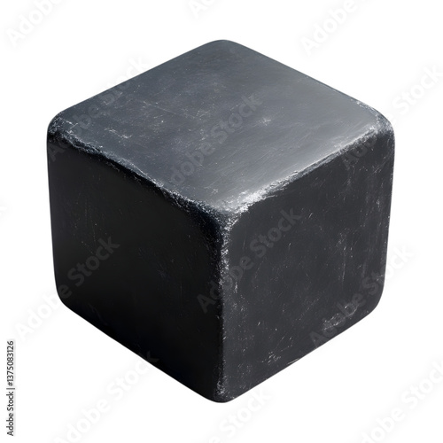 A chalk cube for snooker cue tips, isolated on transparent background