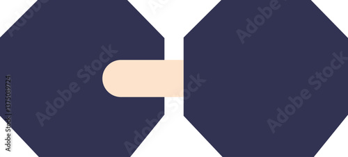 Dumbbell sports equipment vector illustration