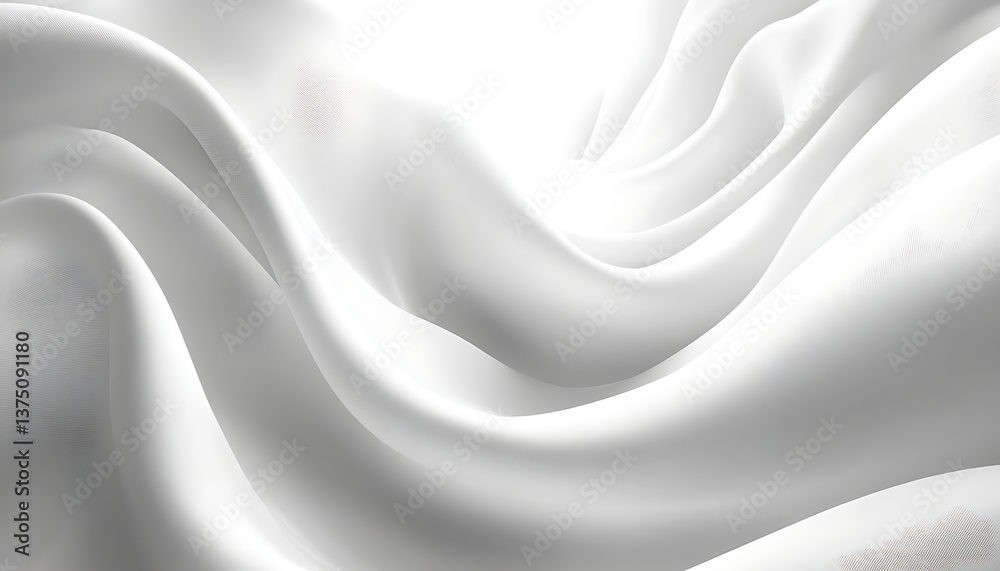 Obraz premium White Silk Drape with Elegant Flow.