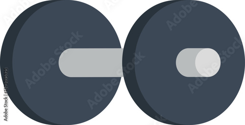 Barbell sports equipment vector illustration