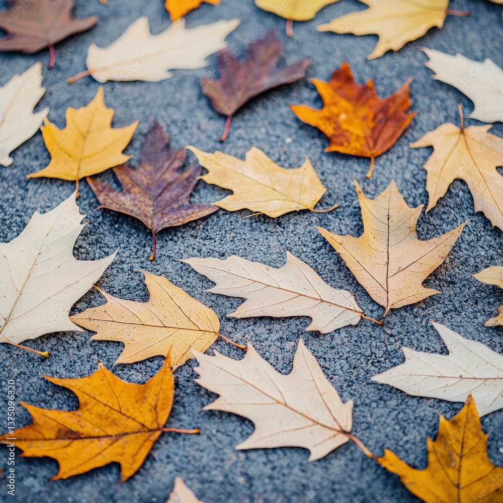 A vibrant display of multicolored leaves scattered on the ground creating a beautiful natural carpet A vibrant display of multicolored leaves scattered on the ground creating a beautiful natural carpet