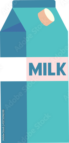 Milk cardboard pack vector illustration