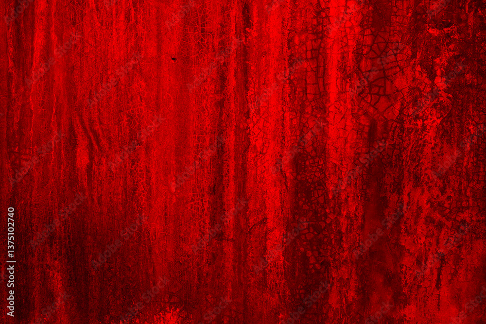 Grunge red abstract distress background or texture, horizontal shape for Christmas day and Halloween day