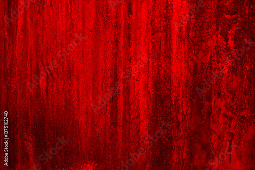 Obraz na płótnie Grunge red abstract distress background or texture, horizontal shape for Christmas day and Halloween day w salonie