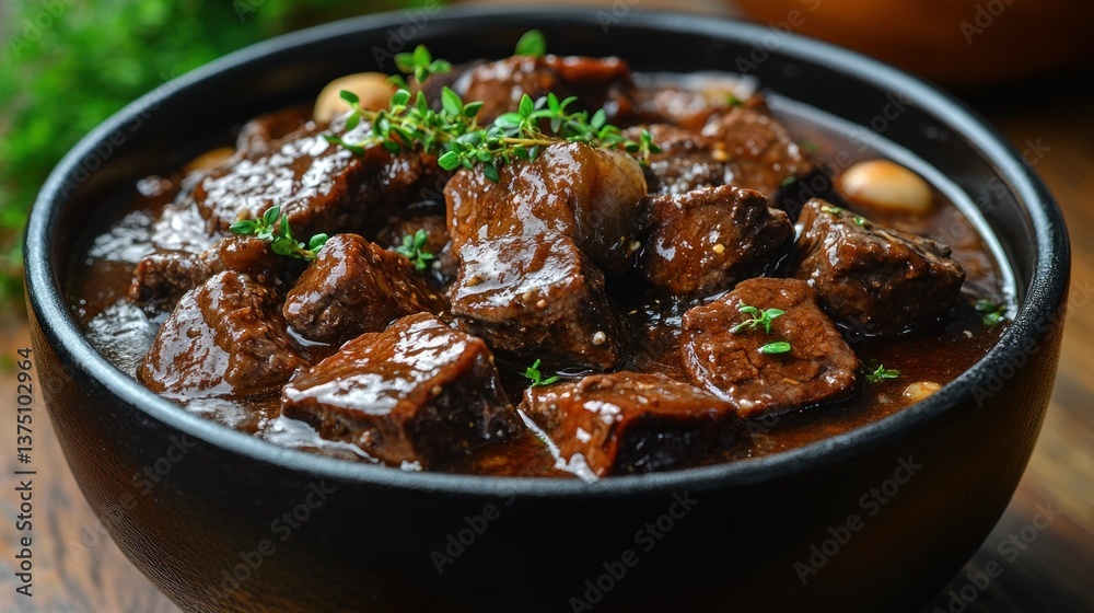 Beef Stew in a Rustic Bowl: A Hearty and Flavorful Dish Beef Stew in a Rustic Bowl: A Hearty and Flavorful Dish