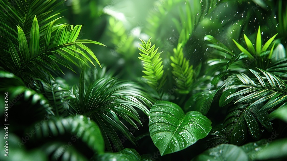 Lush Tropical Rainforest After the Rain