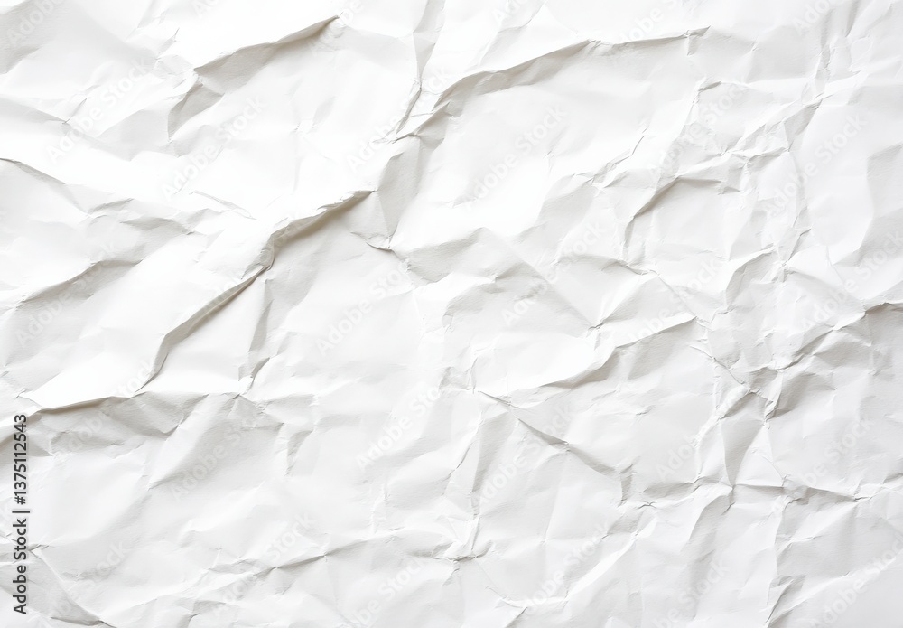 Obraz premium Wrinkled White Paper Texture Background