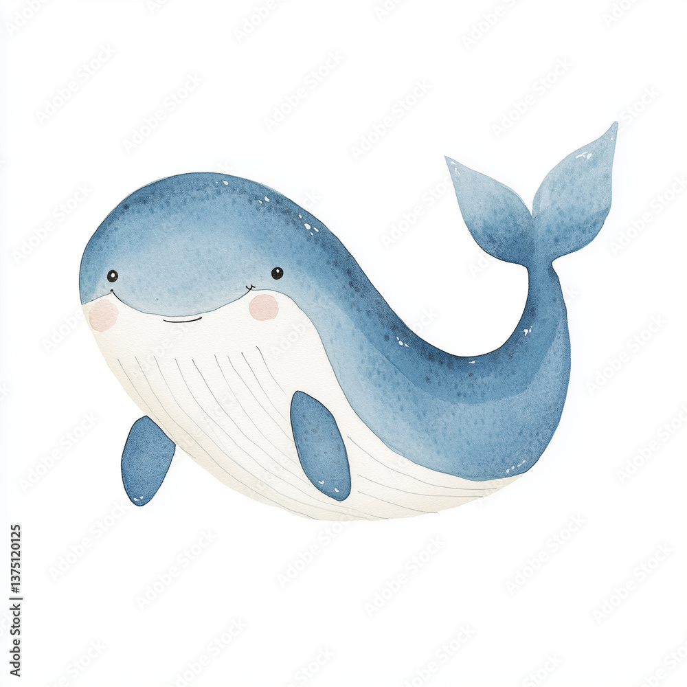 Obraz premium Whale watercolor