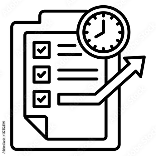 Long Term Planning Outline Icon